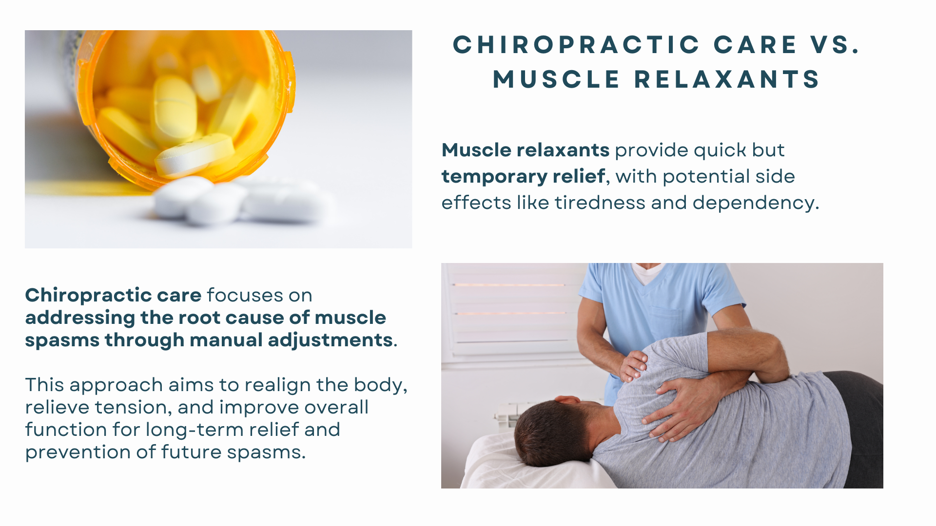 Chiropractic Care vs. Muscle Relaxants