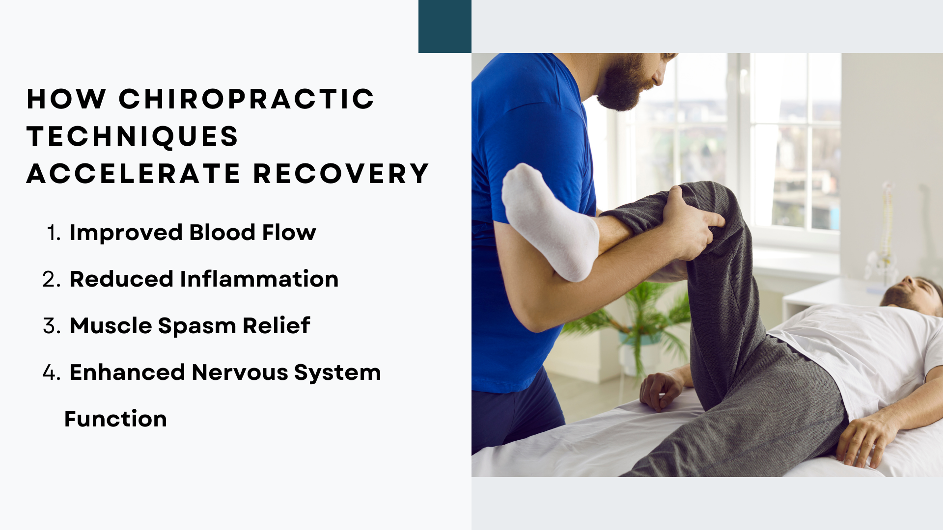 how chiropractic techniques accelerate recovery