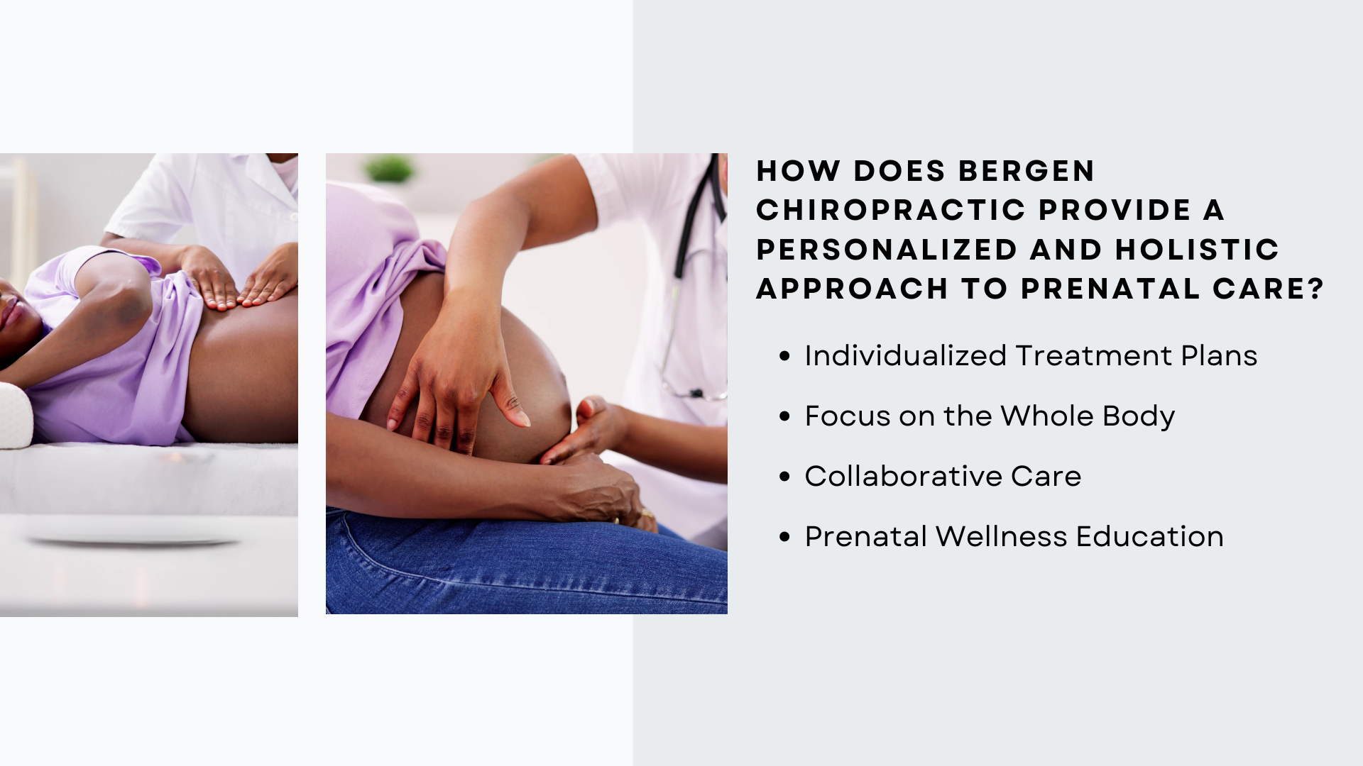 how does bergen chiropractic provide a personalized and holistic approach to prenatal care