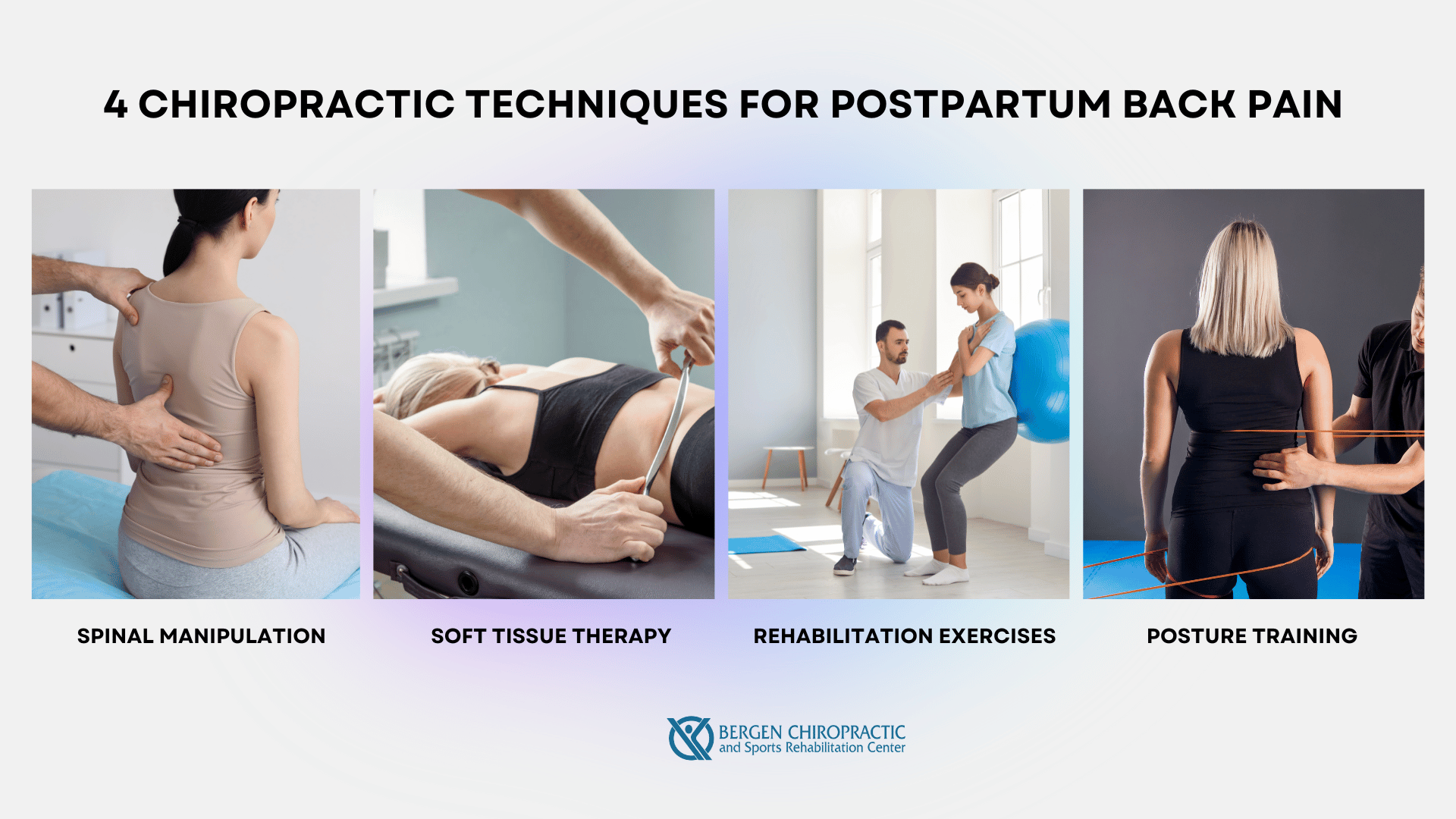 4 chiropractic techniques for postpartum back pain