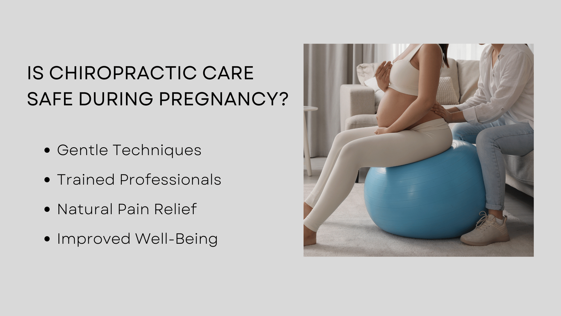 This is an inforgraphic detailing 4 reasons why chiropractic care is safe during pregnancy