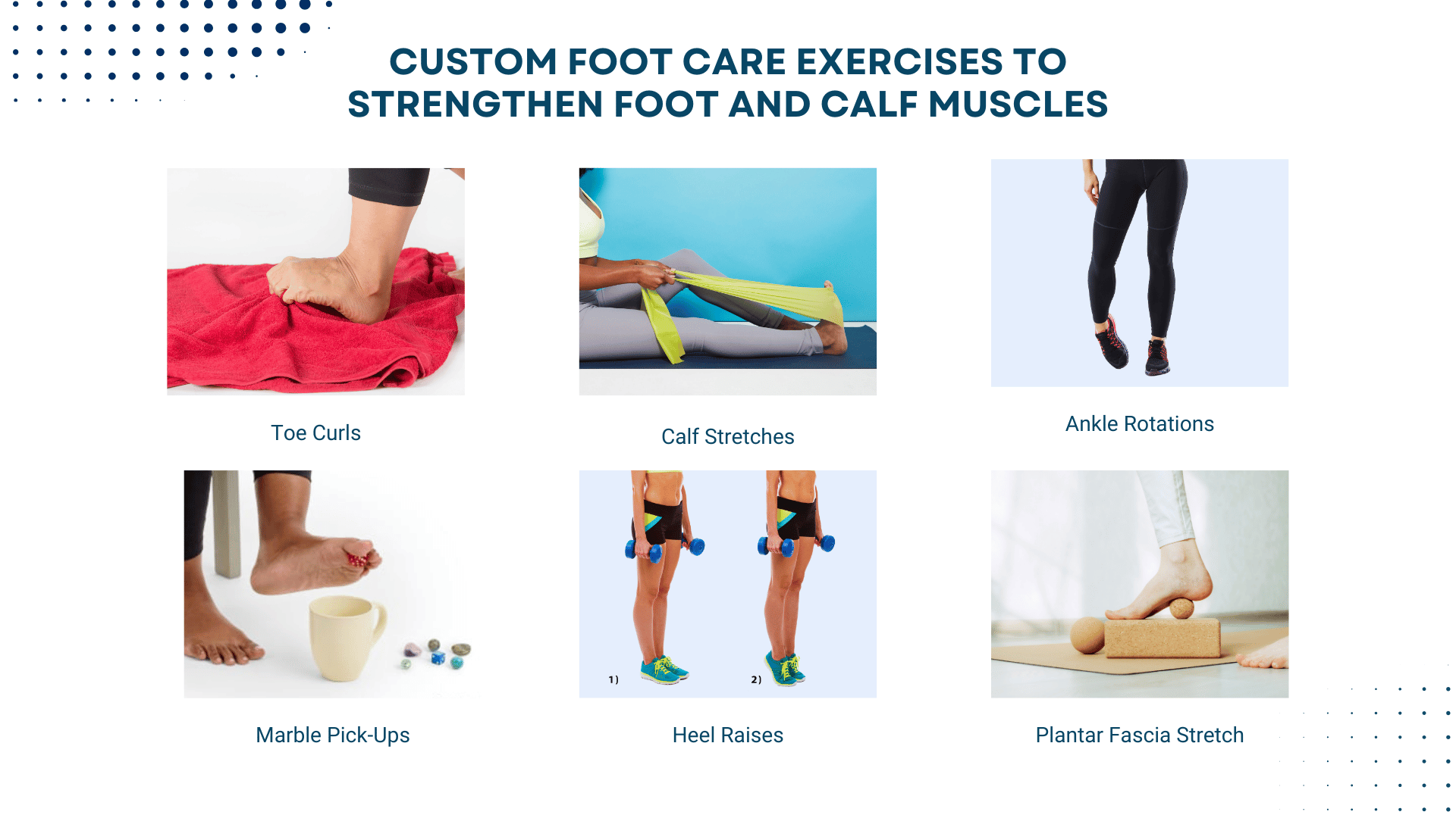 custom foot care exercises to strengthen foot and calf muscles