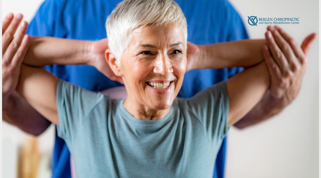 Chiropractic care for shoulder pain on female patient