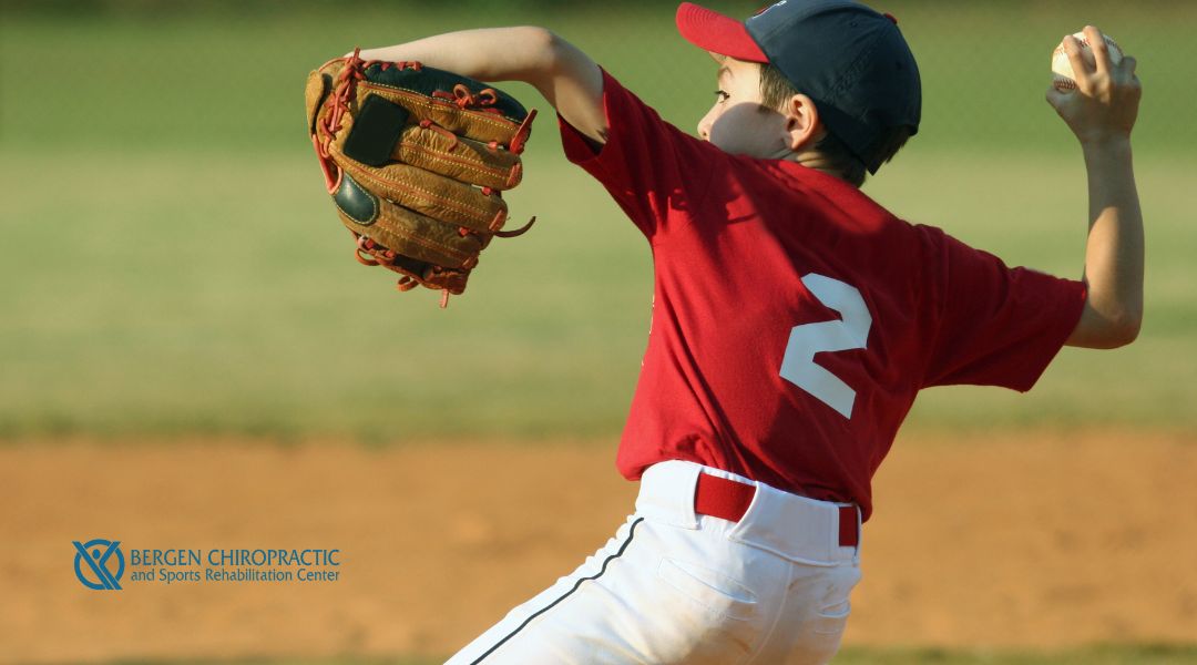 Boy playing baseball